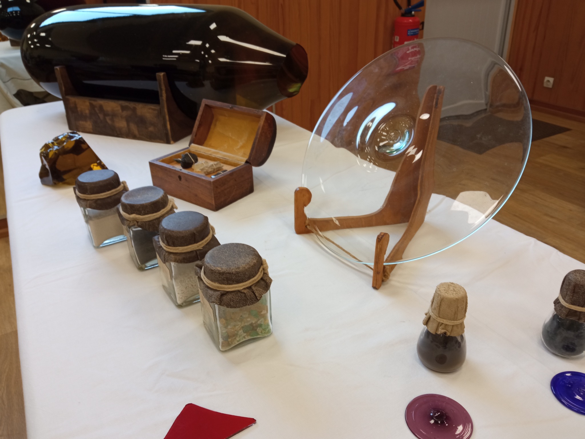 Matières et verres présentés pendant la conférence
